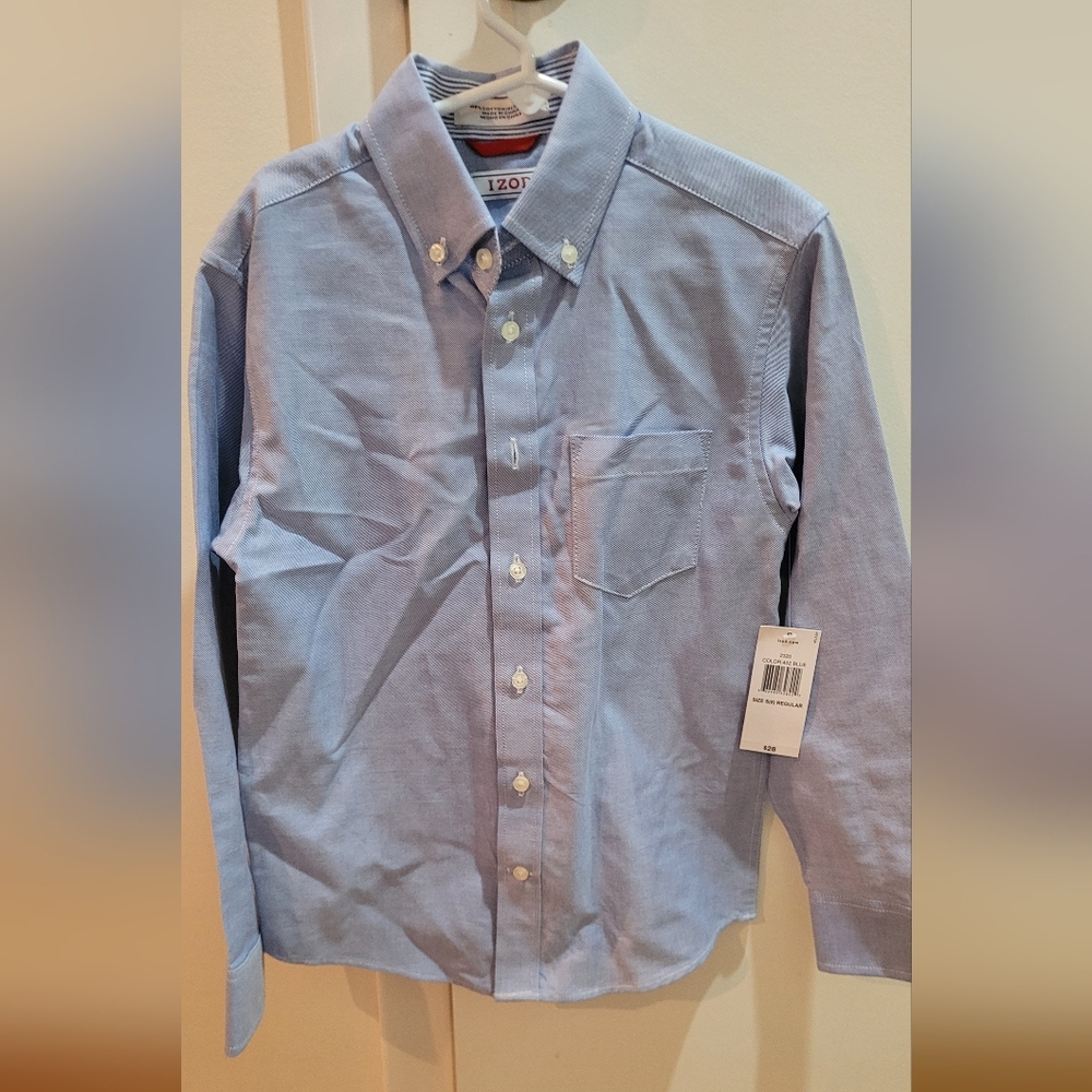 Boys Blue Button-Down Shirt